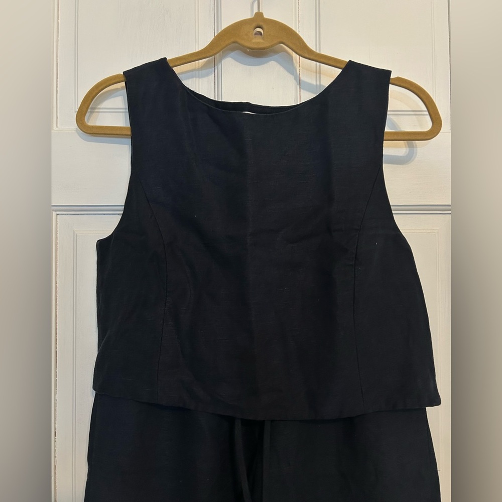 Aritzia Black Sleeveless Top and Wide-Leg Pants Set - Picture 3 of 7